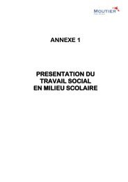 PrÃ©sentation du travail social en milieu scolaire - Moutier