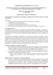 Rapport du Colloque de SynthÃ¨se - ACALAN