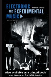 Electronic and Experimental Music: Pioneers in ... - Aaaaarg