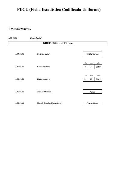 Fecu Grupo Consolidado - Banco Security