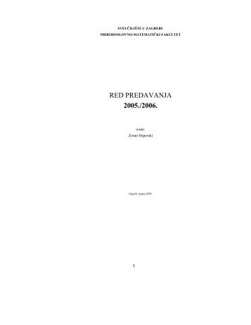 Red_predavanja_ak_god_2005-2006 - Prirodoslovno - matematički ...