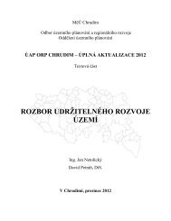 Rozbor udrÅ¾itelnÃ©ho rozvoje ÃºzemÃ­ - Chrudim