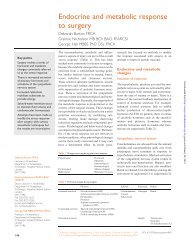 Endocrine and metabolic response to surgery - CEACCP