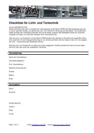 Checkliste fÃ¼r Licht- und Tontechnik - CAPRA