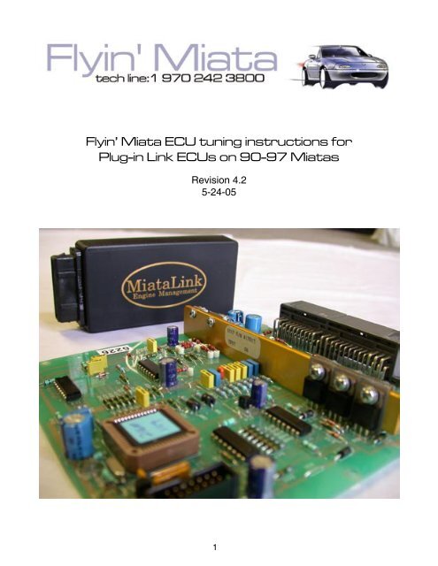 Flyin' Miata ECU tuning instructions for Plug-in Link ECUs on 90