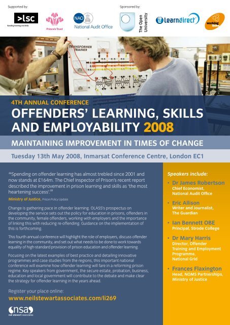 offenders' LearninG, skiLLs and eMPLoYaBiLitY 2008 - Working Links