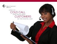 COLD CALL CUSTOMERS - Dale Carnegie Training