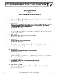 Komplette Liste (pdf) - Institut fÃ¼r Romanistik - Humboldt-UniversitÃ¤t ...