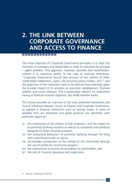 Corporate Governance and Access to Finance - ESBG