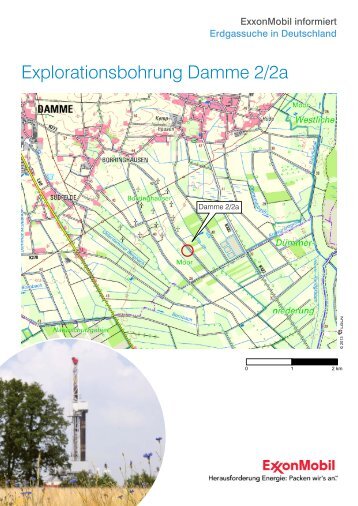 Explorationsbohrung Damme 2/2a - Erdgassuche in Deutschland