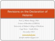 Revision on the Declaration of Helsinki - World Medical Association