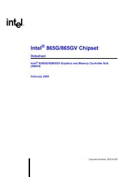 IntelÂ® 865G/865GV Chipset Datasheet - download.intel.nl - Intel