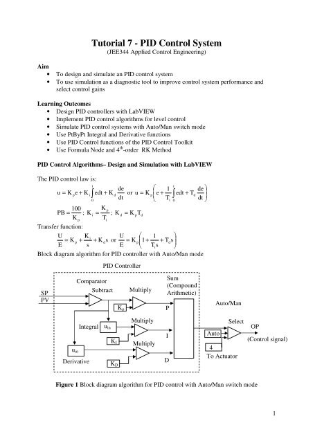 Tutorial 7 - PID Control System â