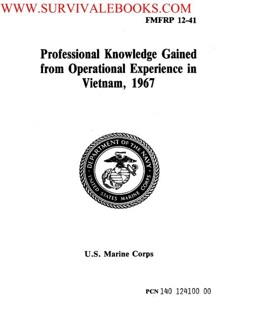 1967 US Army Vietnam War Professional ... - Survival Books