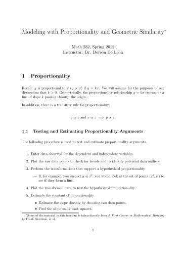 Modeling with Proportionality and Geometric Similarity