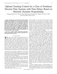 Optimal Tracking Control for a Class of Nonlinear Discrete-Time ...