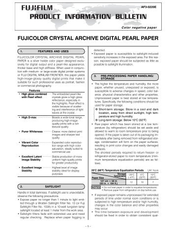 FUJICOLOR CRYSTAL ARCHIVE DIGITAL PEARL PAPER
