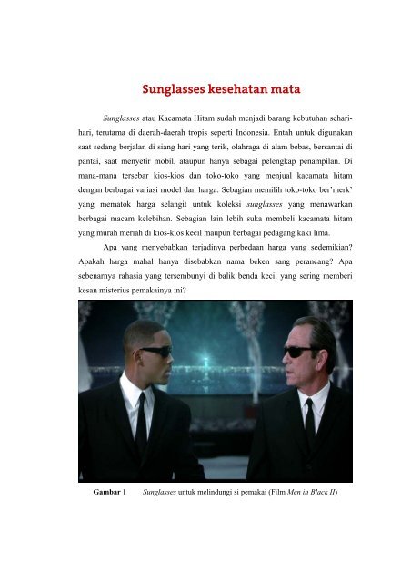 Sunglasses Kesehatan Mata (Pdf) - Yohanes Surya.com