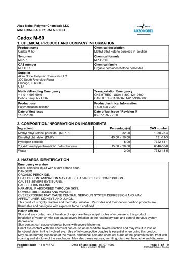 Cadox M-50 - msds@NAComposites.com