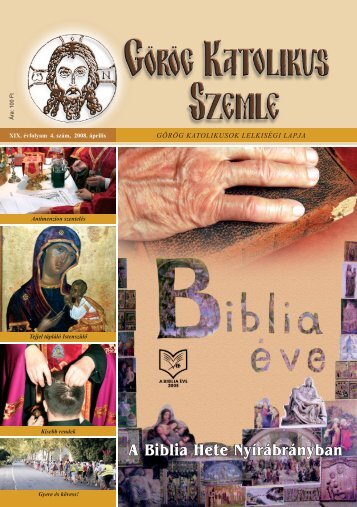 A Biblia Hete NyÃ­rÃ¡brÃ¡nyban - Magyar GÃ¶rÃ¶gkatolikus EgyhÃ¡z