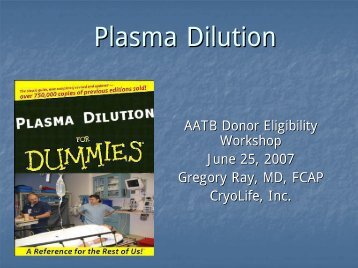 Plasma Dilution