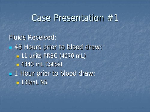 Plasma Dilution