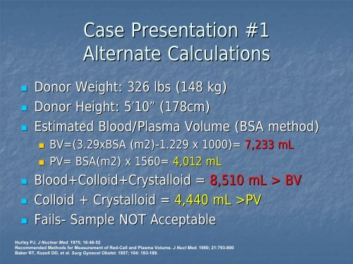 Plasma Dilution