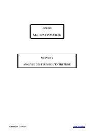 Analyse des flux de l'entreprise