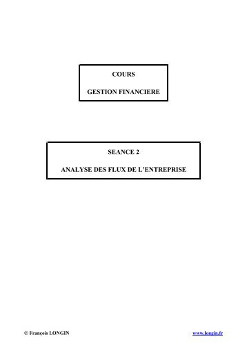 Analyse des flux de l'entreprise