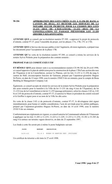 numéro 1 conseil municipal municipal séance du ... - Ville de Gatineau