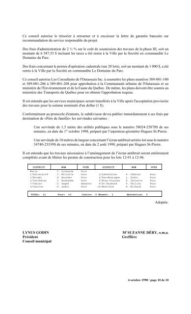 numéro 1 conseil municipal municipal séance du ... - Ville de Gatineau