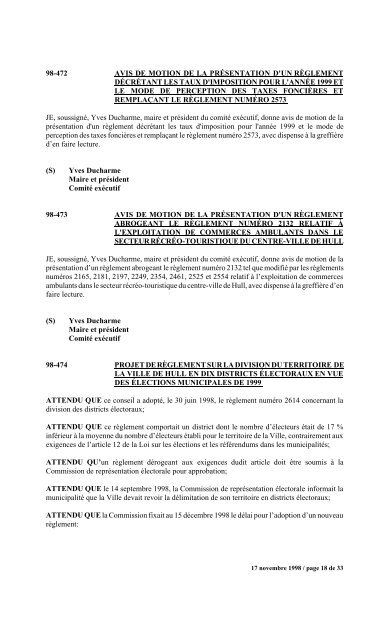 numéro 1 conseil municipal municipal séance du ... - Ville de Gatineau