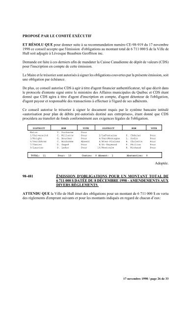 numéro 1 conseil municipal municipal séance du ... - Ville de Gatineau