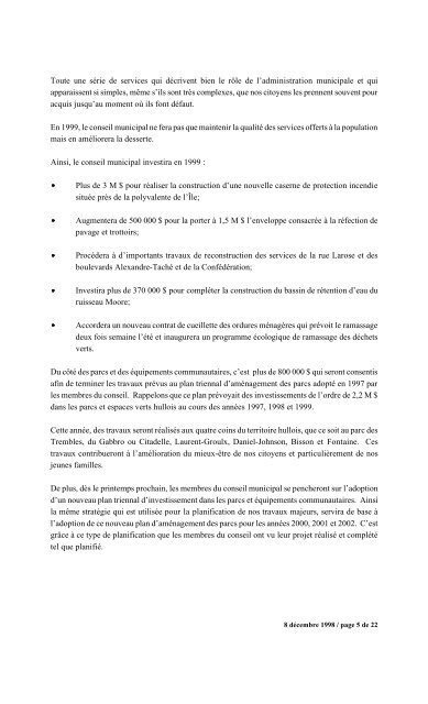 numéro 1 conseil municipal municipal séance du ... - Ville de Gatineau