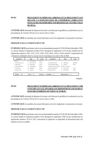 numéro 1 conseil municipal municipal séance du ... - Ville de Gatineau