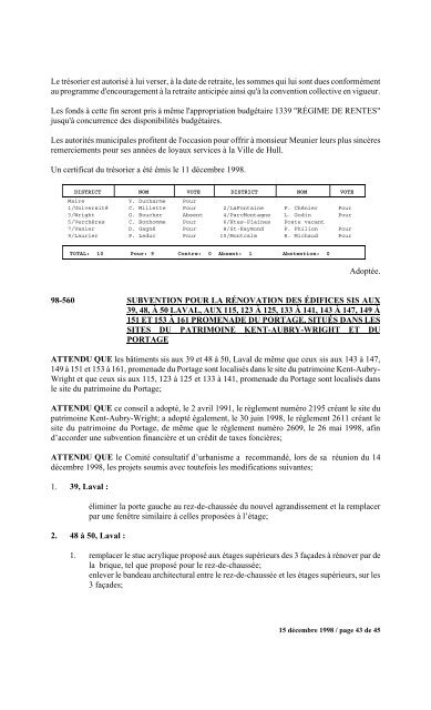 numéro 1 conseil municipal municipal séance du ... - Ville de Gatineau