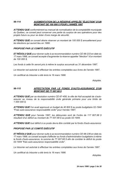 numéro 1 conseil municipal municipal séance du ... - Ville de Gatineau