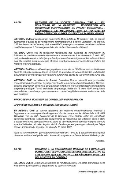 numéro 1 conseil municipal municipal séance du ... - Ville de Gatineau