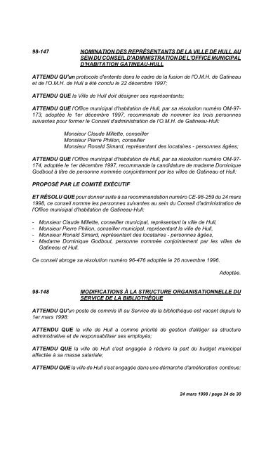 numéro 1 conseil municipal municipal séance du ... - Ville de Gatineau