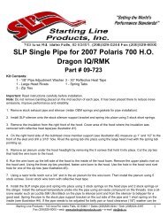 SLP Single Pipe for 2007 Polaris 700 H.O. ... - Snowmobile Parts