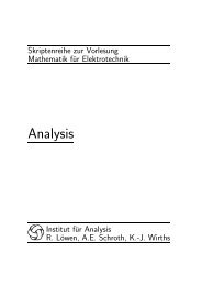 Analysis - Institut fÃ¼r Analysis und Algebra