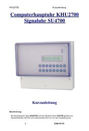 Computerhauptuhr KHU2700 Signaluhr SU4700 - JUNDES - Kaiser