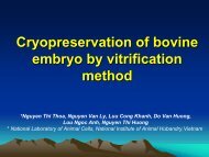 Cryopreservation of bovine embryo by vitrification method