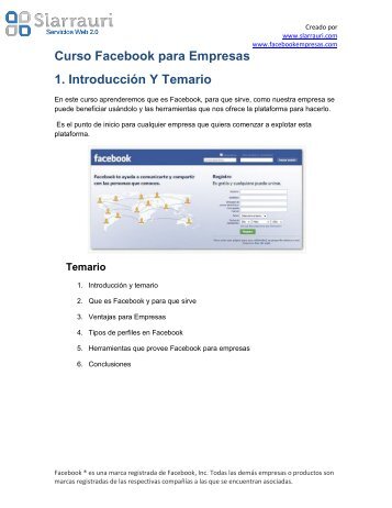 Curso Facebook para Empresas 1. IntroducciÃ³n Y Temario - Mxgo.net