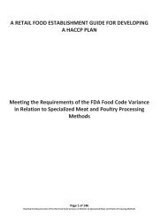 a retail food establishment guide for developing a haccp plan
