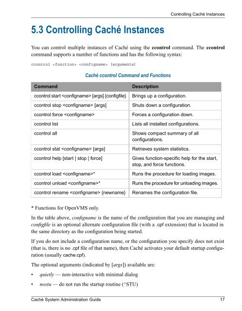 Caché System Administration Guide - InterSystems Documentation