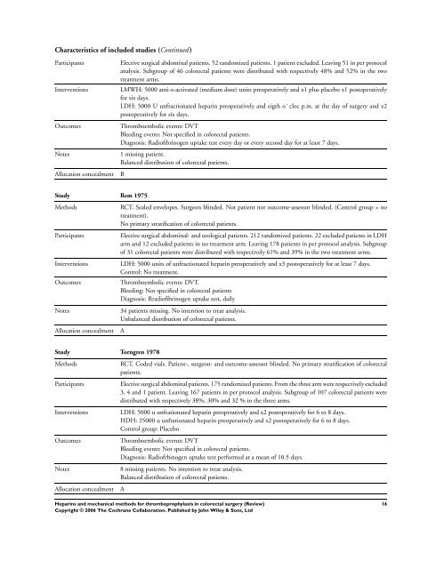 Heparins and mechanical methods for thromboprophylaxis in ...