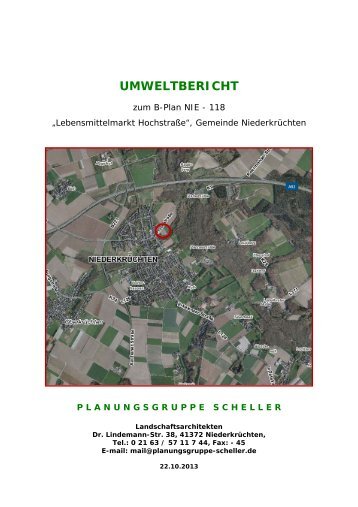 Bebauungsplan Nie - 118 - Umweltbericht - Gemeinde Niederkrüchten