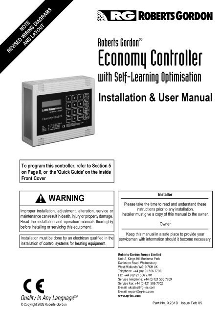 Roberts Gorden Corayvac Crv B 2 User S Manual Manualzz