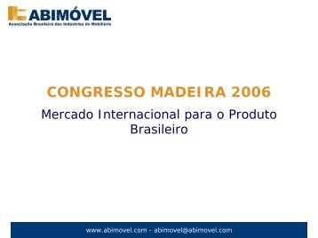 CONGRESSO MADEIRA 2006 - Associação Brasileira de ...